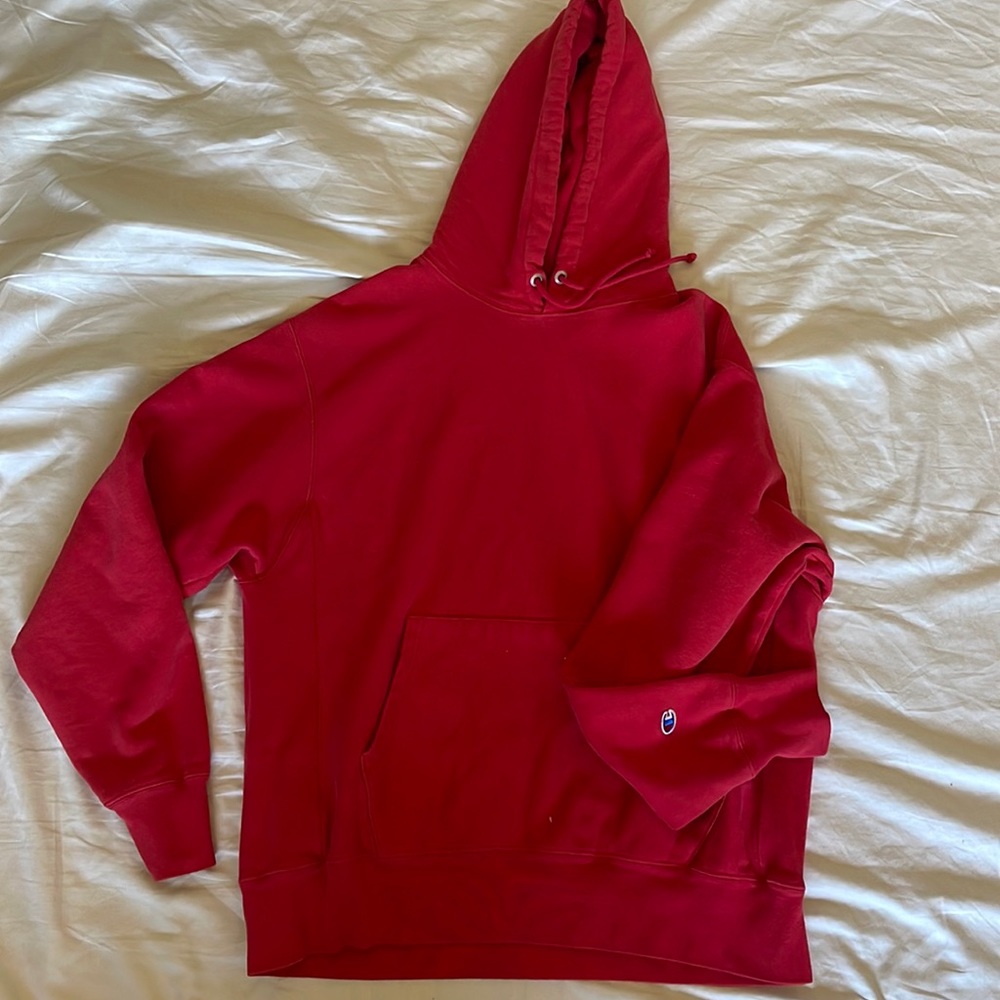 Red Champion sweatshirt
